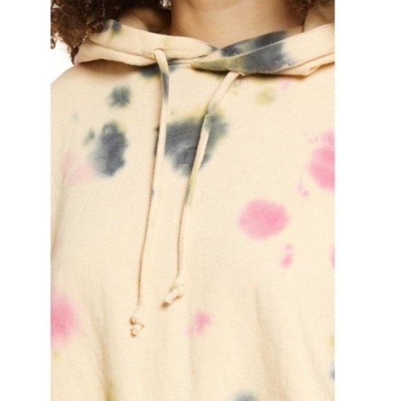 AFRM Fink Crop Tie Dye Hoodie in Sand Crumble - 3X - Picture 3 of 5